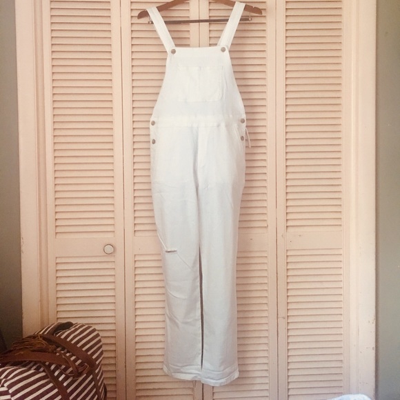 ✨ Anthropologie Pilcro Denim White Overalls - Picture 6 of 7